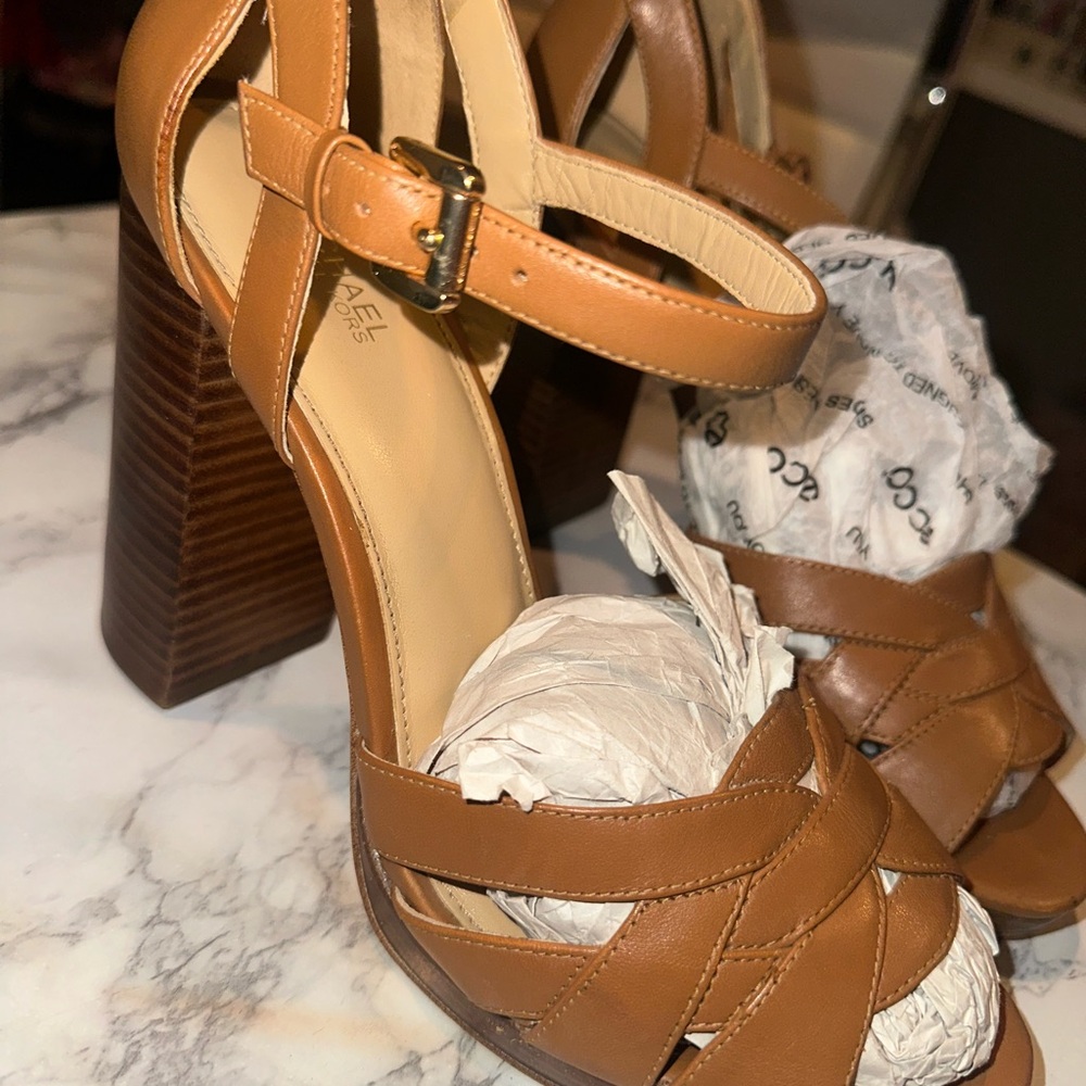 Brown Strappy Heeled Sandals